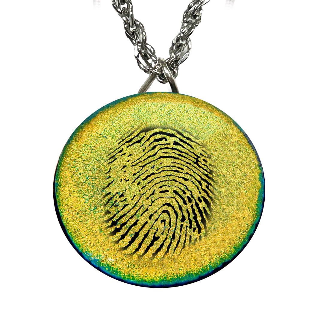 Custom Fingerprint Memorial Necklace | Keepsake Pendant