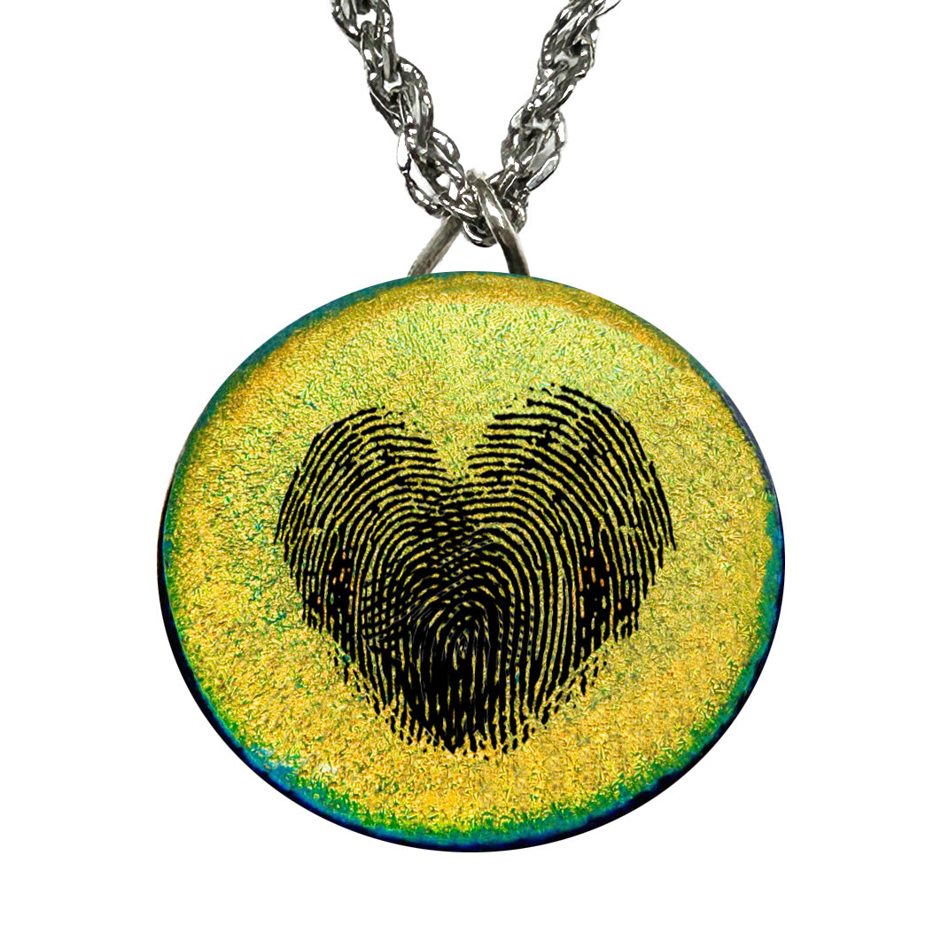 Couples Fingerprint Heart Necklace | Custom Anniversary Keepsake Jewelry