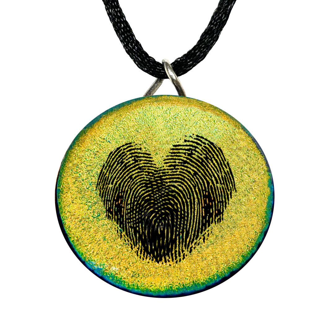 Couples Fingerprint Heart Necklace | Custom Anniversary Keepsake Jewelry