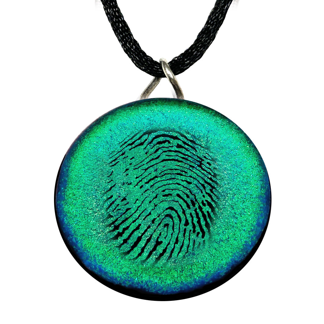 Custom Fingerprint Memorial Necklace | Keepsake Pendant