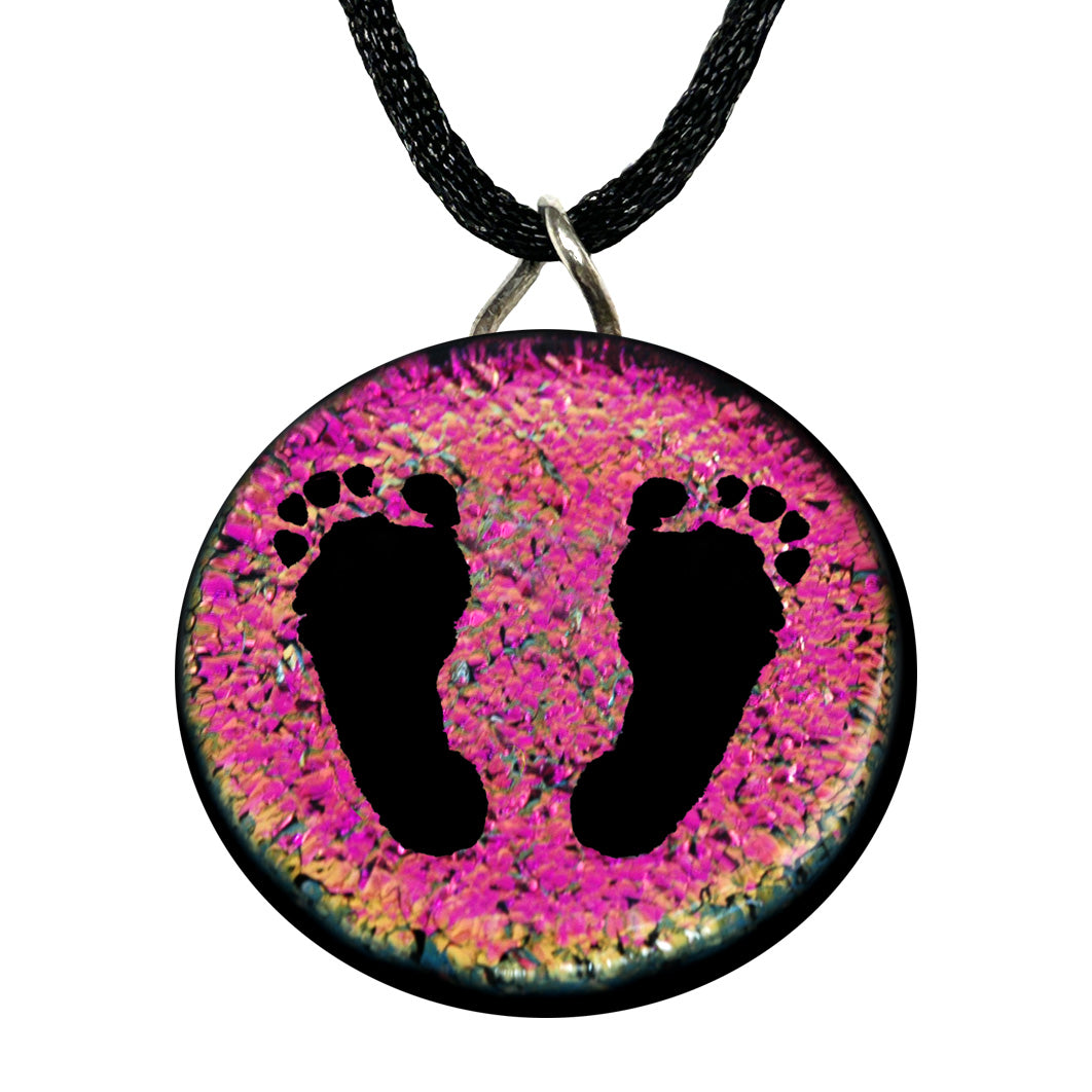 Custom Baby Pair of Footprint Necklace | New Mom Keepsake Jewelry Gift