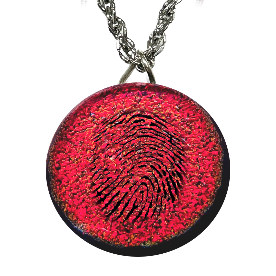Custom Fingerprint Memorial Necklace | Keepsake Pendant