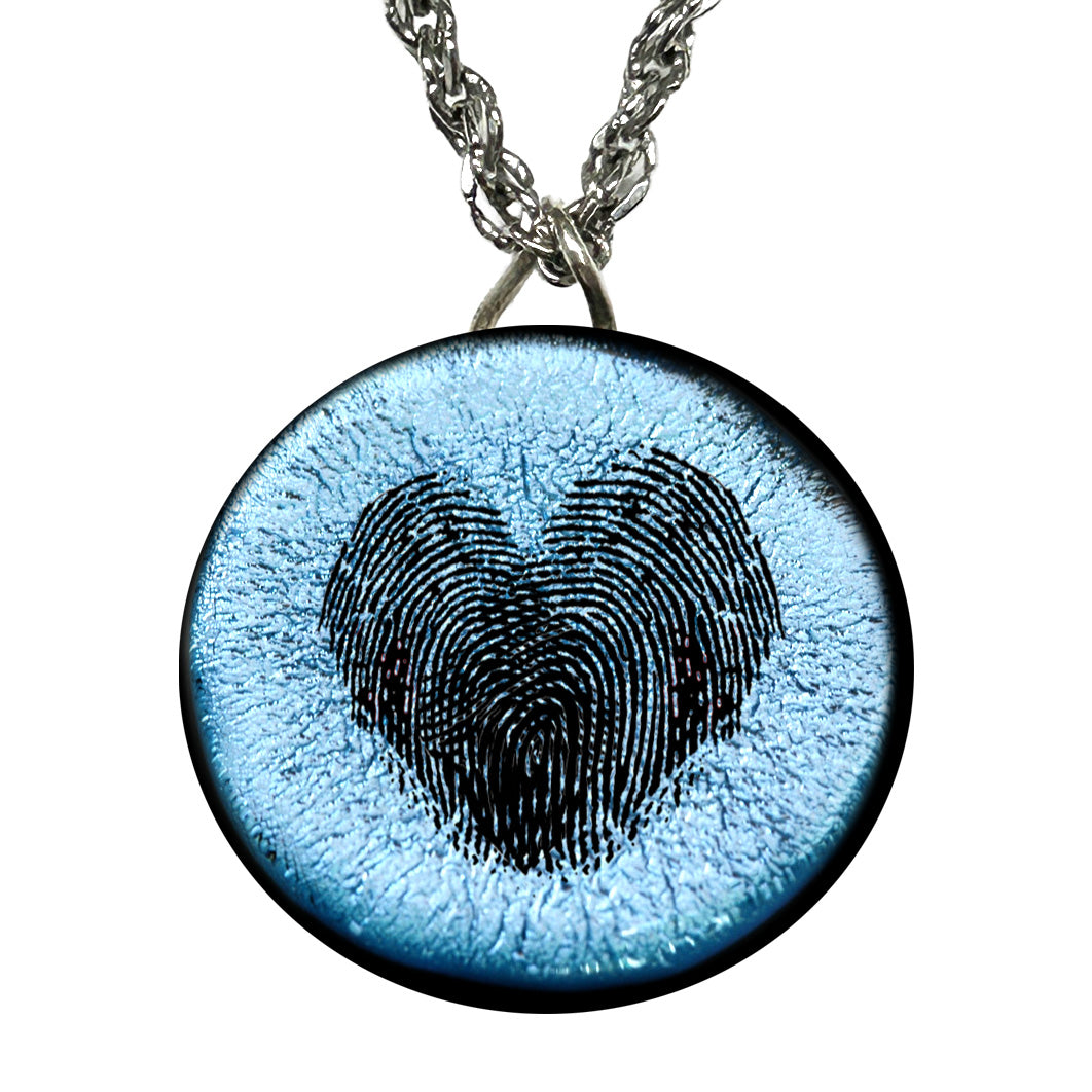 Couples Fingerprint Heart Necklace | Custom Anniversary Keepsake Jewelry
